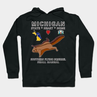 Michigan - Southern Flying Squirrel - State, Heart, Home - state symbols Hoodie